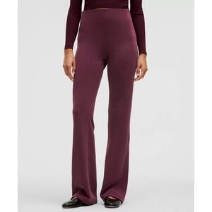 Lululemon-Ribbed Softstreme Flared Pant Regular-Garnet